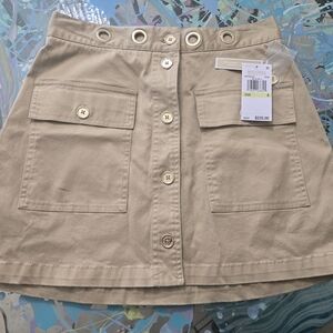 Michael Kors Tan Button-Front Skirt